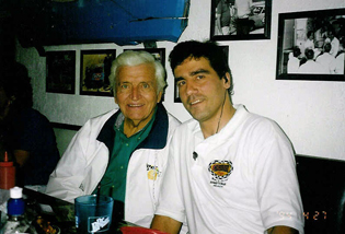 Danny with one of our favorite drivers of all time Tim Flock winner of the 1956 Daytona 500 when it was held on the beach. We will always remember Tim for his great personality and friendly nature.