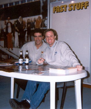 Danny with Rusty Wallace driver of the number 2 Miller Lite car for several years.