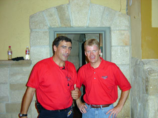 Danny with Ward Burton winner of the 2002 Daytona 500